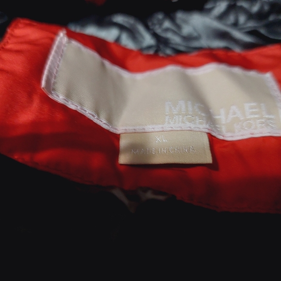 MIchael Kors Women's Red Long Puffer Coat - Picture 7 of 14